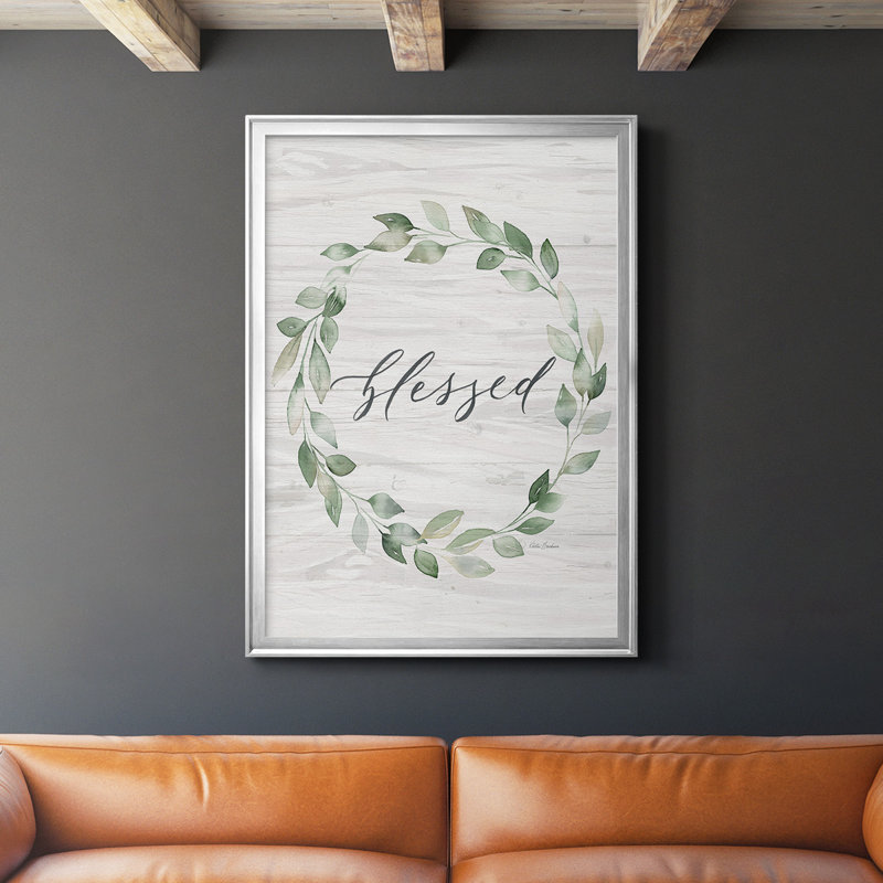 «Blessed Wreath», toile encadrée de qualité supérieure - prête à être accrochée, H 42,5 po x l 30,5 po x P 1 po