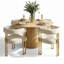 Ensemble de salle à manger 5 pièces l 52 po avec chaises en chenille-56872225