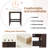 24 Inch Barstools Wood Kitchen Counter Height Bar Island Stools With Saddle Seats Backless Set Of 3 Grey And Brown Leg-108809553