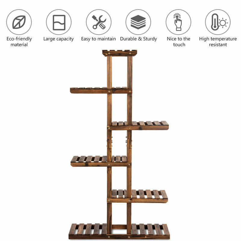Esbon Wood Weather Resistant Plant Stand