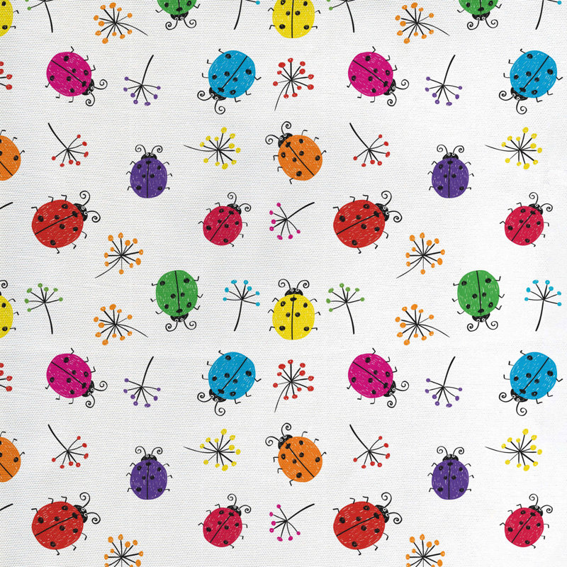 Tissu coccinelle, H 36 po x l 58 po x P 1 po