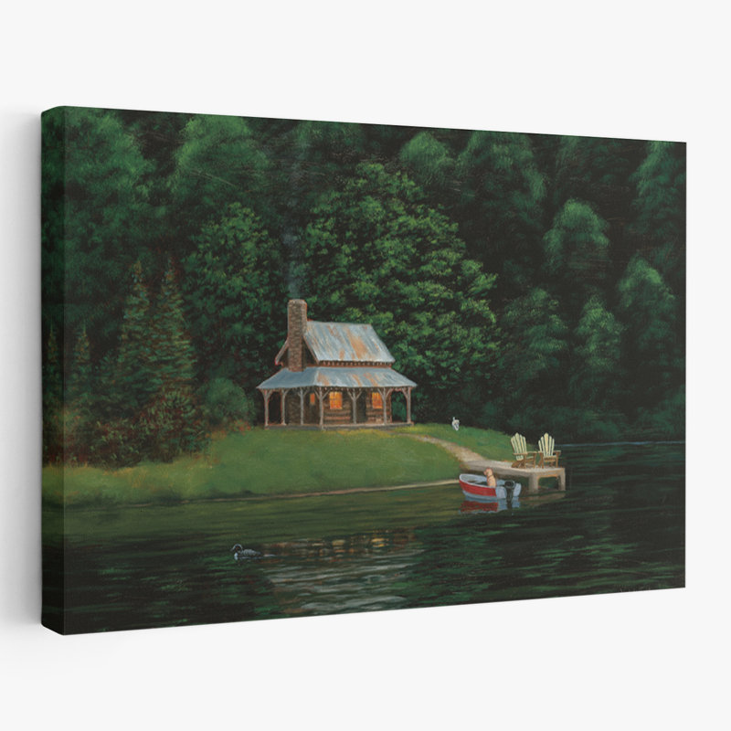 Adirondack, chaises et animaux Happy Place I Art, H 40 po x l 60 po