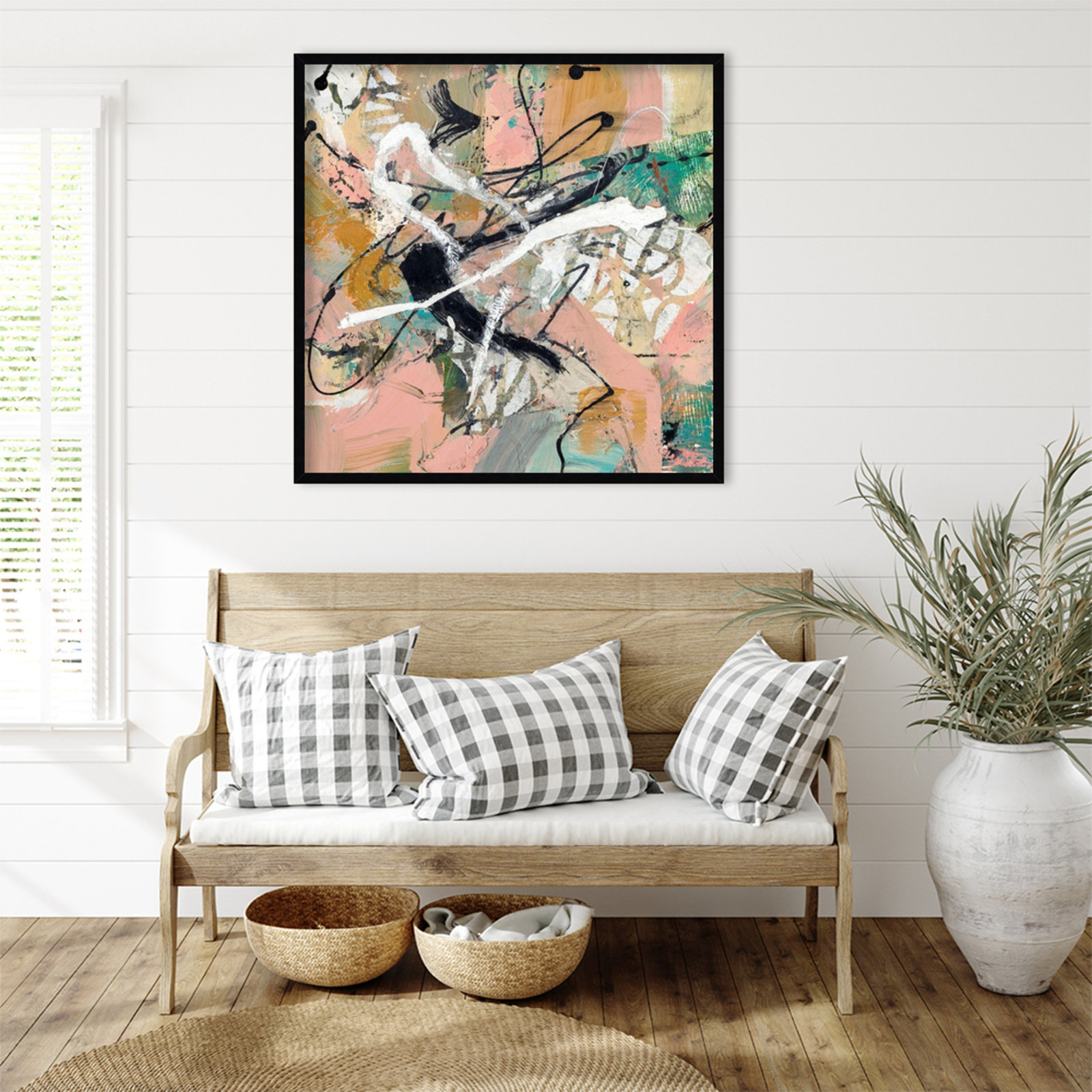 Sutter "Fluid" Print by Suzanne McCourt, 33" H x 33" W, Black
