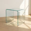 Table basse moderne en verre trempé Kerin