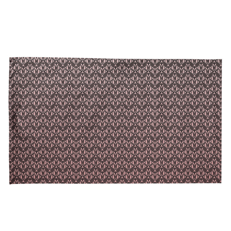 Torchon Suoz Classic Art Deco, Polyester sergé, Rose / Noir