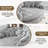 Oversized Compression Bean Bag Sofa - Large Round Loveseat With Pillows-106371824