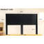 Tête de lit très grande de 80,2 po en bois - aspect décoratif moderne, panneau à oreilles cannelé mural, style à oreilles, design de couleur chêne noir, texture de surface réelle élégante, 3D contemporain-1170994873-1170994875