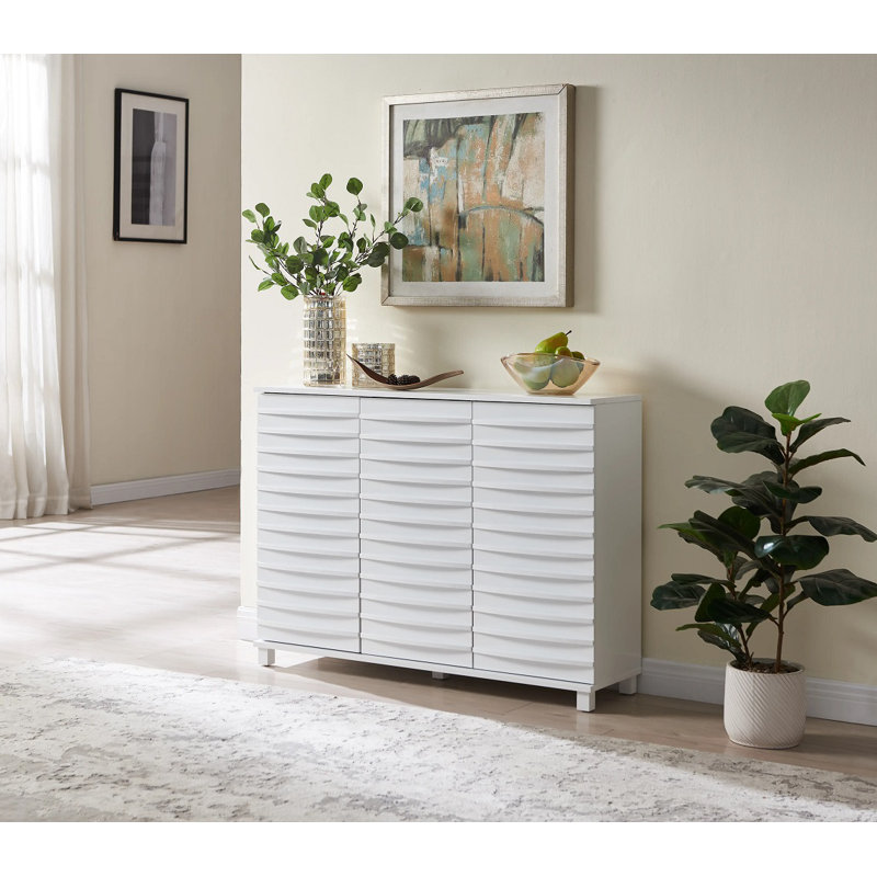 Wagram Sideboard Buffet Console Table Cabinet with Storage for Kitchen Dining Room and Living Room, White