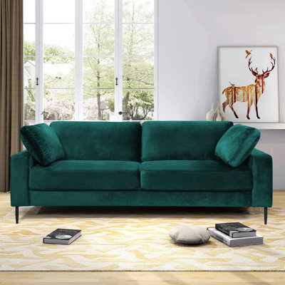 Etta 214.1Cm Velvet Square Arms Sofa