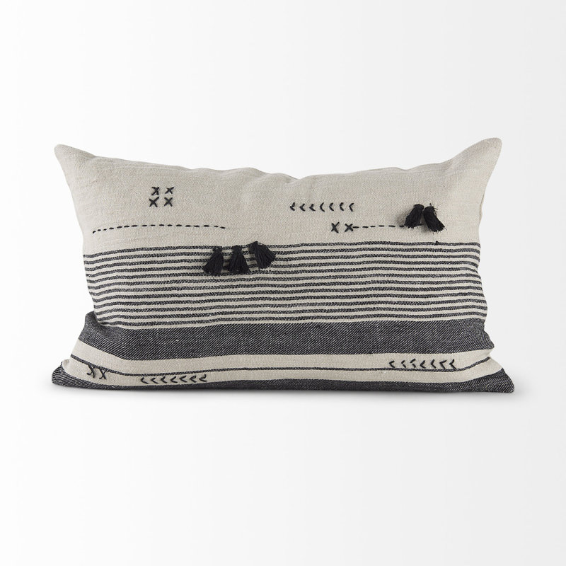 Housse de coussin décoratif gris clair