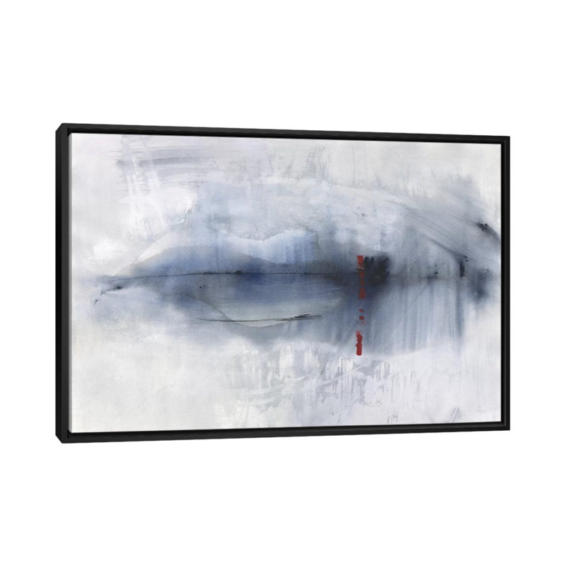 «Slate Horizon», reproduction d'art sur toile tendue, H 18 po x l 26 po x P 1,5 po, Toile avec cadre noir, Pas de tapis