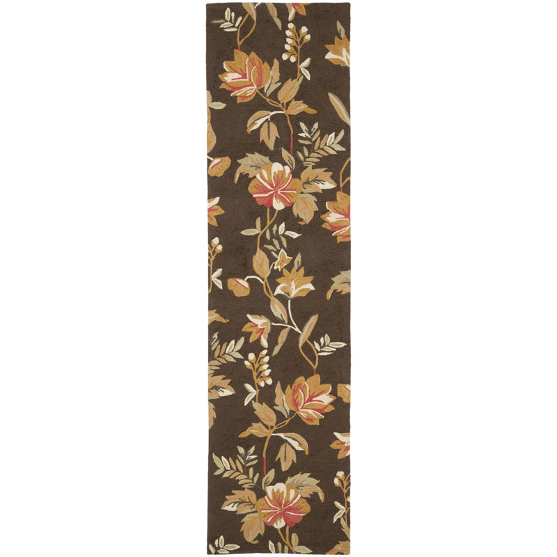 Chelsea Hand Hooked Wool Pile Floral Rug, Runner 2'6" x 10'