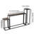 3-Piece Narrow Console Table Set with Marble Look Top, Slim Hallway Table