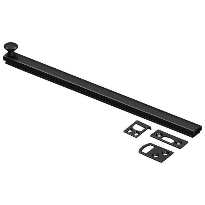 Boulon de surface 12 po Deltana 12SBCS19, vis dissimulée, HD en peinture noire, H 1,9375 po x l 12 po x P 1,5625 po