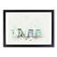 Deckchairs on Brighton Beach in Abstract - Picture Frame Graphic Art Print-55740275-55740281