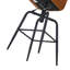 Ensemble de 2 tabourets de bar pivotants réglables à hauteur réglable en similicuir avec tabouret de bar et dossier en métal