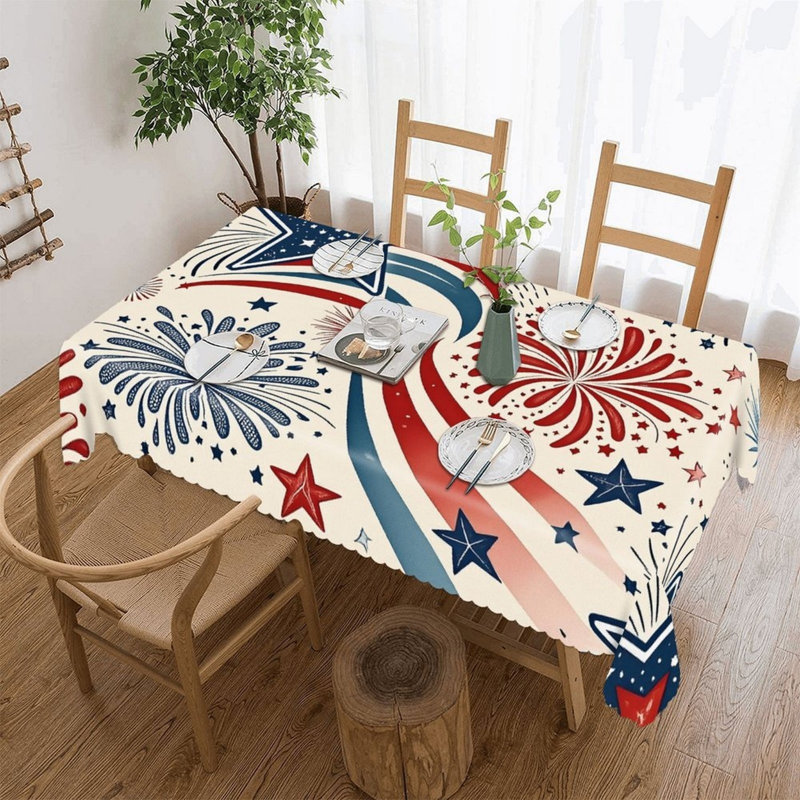 Nappe rectangulaire à bords festonnés 60 "x 120" Firework Star