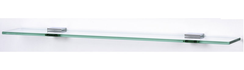 Tablette de support Contemporary II, Chrome poli, H 0,875 po x l 24 po x P 4,5 po