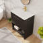 Meuble-lavabo simple autoportant avec comptoir de lavabo en céramique, meuble-lavabo autoportant avec 2 portes et 1 tablette-10930196-10930197