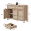 Buffet en rotin à 2 tiroirs et 3 portes l 43,39 po avec tablettes réglables-503698924