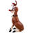 Santa's Red-Nosed Christmas Reindeer Statue