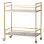 Chariot-bar Bradly en fer poli 2 couches Bradly
