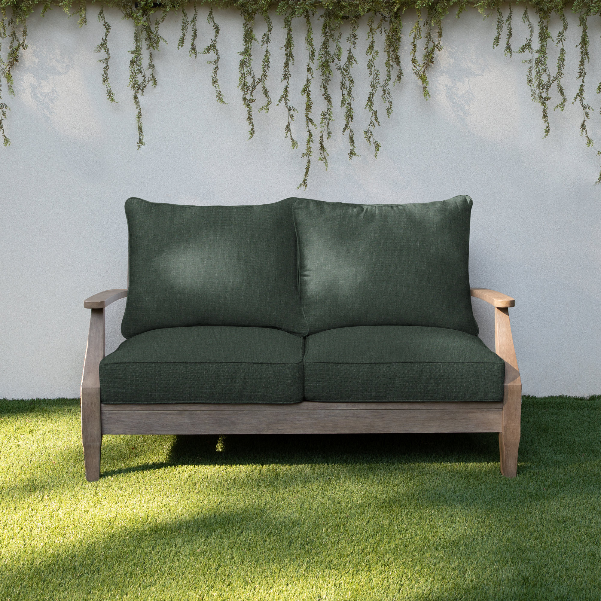 Davana Sunbrella Outdoor Loveseat, 23" W x 23.5" D, Cast Ivy Sunbrella® Plainweave