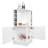 Modern White 43" Tall Bar Cabinet - Corner With 8 Wine Bottle And Storage 42" Double Door-1381072456