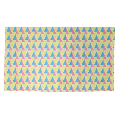 Tapis à motif de flèches décalées jaune / rose
