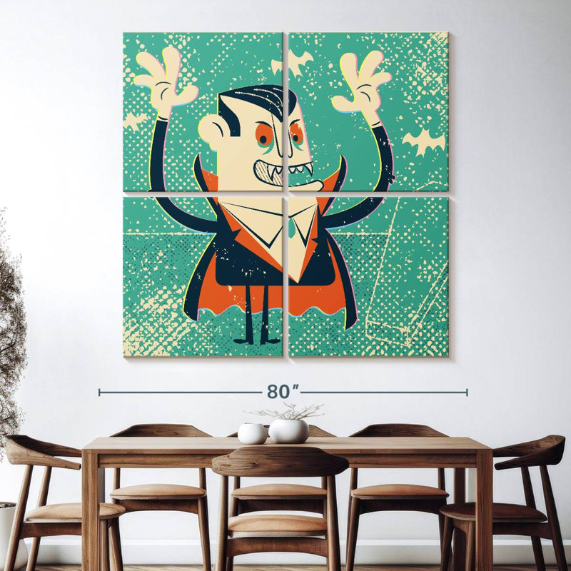 Caricature d'un vampire Kelan, H 74 po x l 74 po