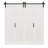 84'' Solid Manufactured Wood Louvered - primed with Installation Hardware Kit Bi Fold Barn Door-99309711