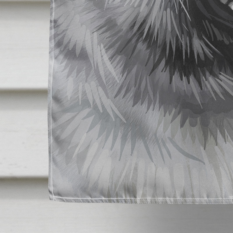 Polyester à 2 côtés 28 x 40 po drapeau maison, Elkhound norvégien