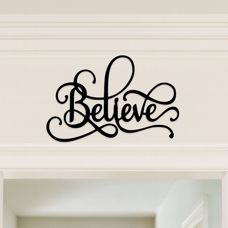 Décoration murale Nomia Believe, Acier inoxydable poli