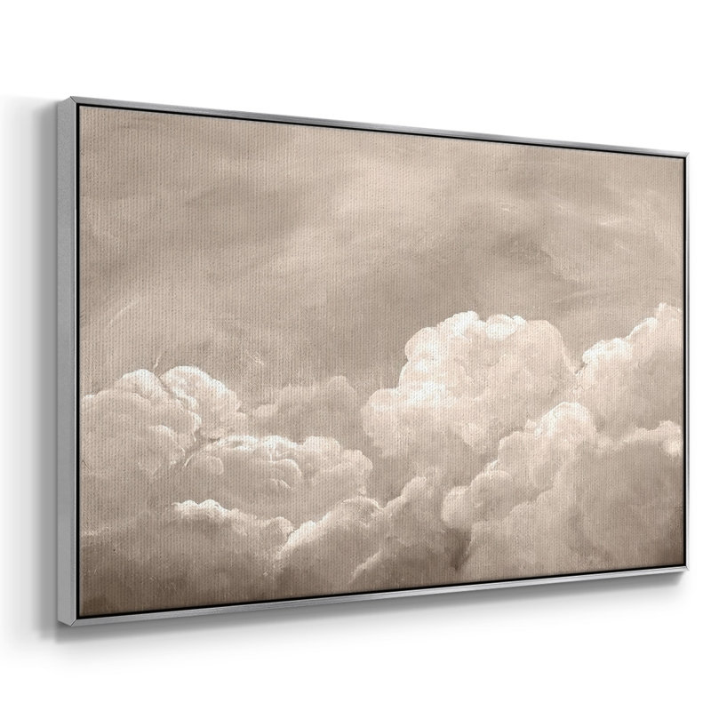 «Painted Clouds I», reproduction d'art sur toile, H 27 po x l 41 po x P 2 po, Argent