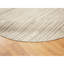 Tapis décoratif de laine ronde beige noué à la main 8 pi Belandina