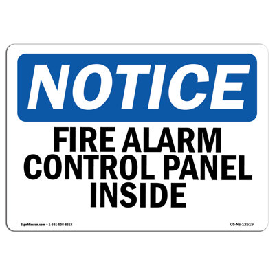 Fire Alarm Control Panel Inside Sign