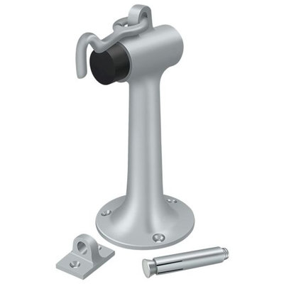 Deltana DSF630U26D Floor Mount, 6" Bumper with Hook and Eye, Heavy Duty, Satin Chrome Finish