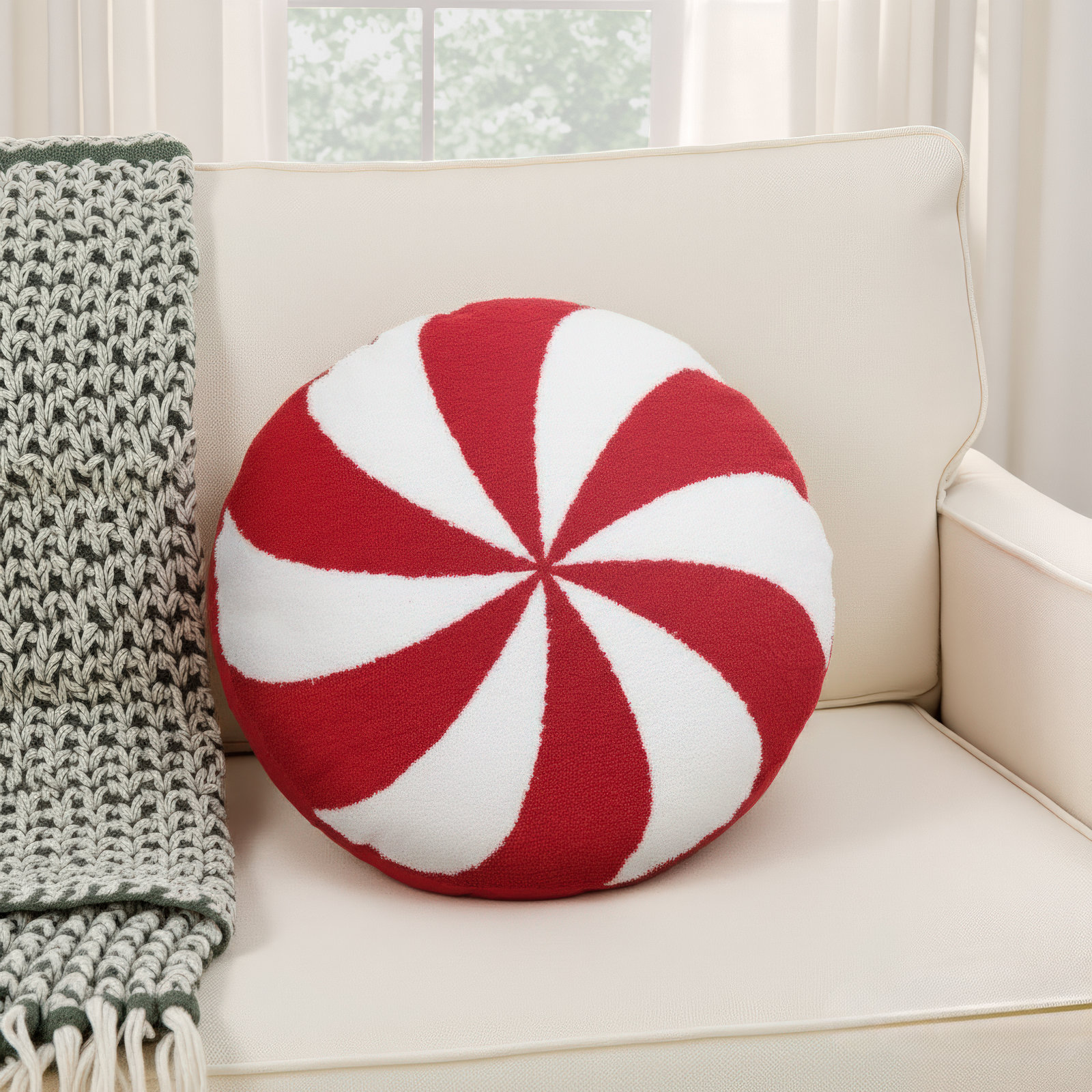 Peppermint Shaped Pillow