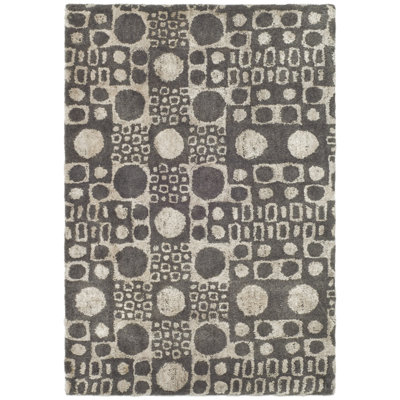 Tapis gris / crème Freda