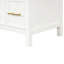 Meuble-lavabo 36 po avec comptoir d'évier, meuble-lavabo avec deux portes et trois tiroirs, bois massif, panneaux de fibres à densité moyenne, un paquet, blanc cassé