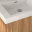 Meuble-lavabo mural de 30 po, vasque murale en contreplaqué, couleur acacia, armoire minimaliste pour petites salles de bain
