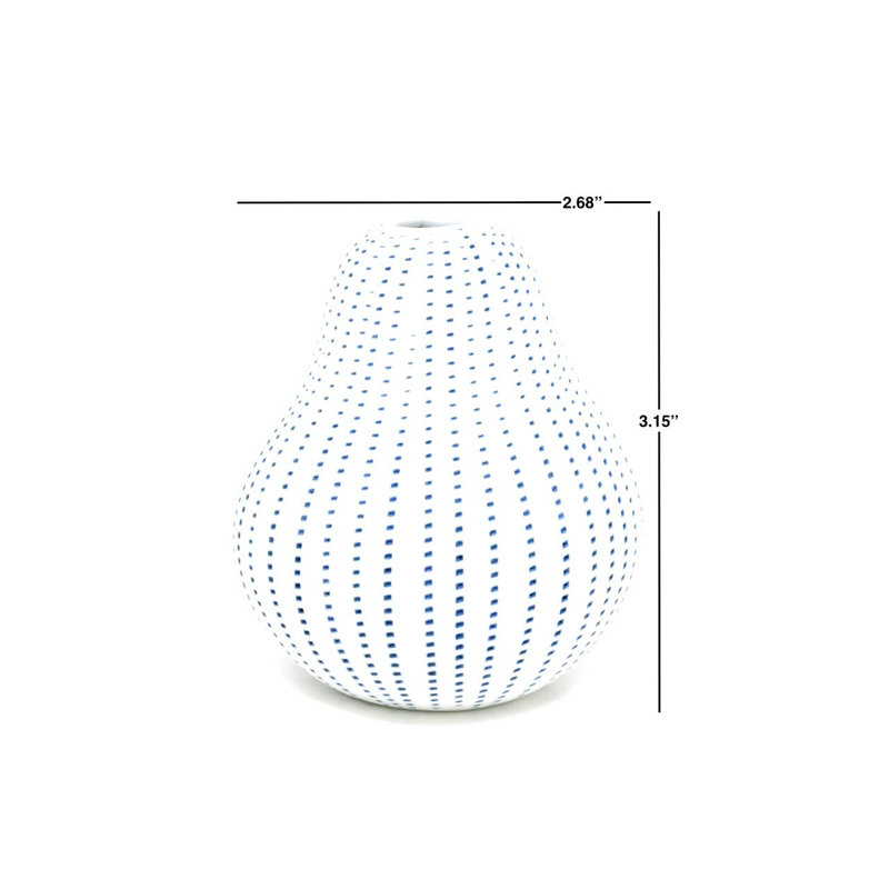Brockett Bud Porcelain Table Vase, Bleu