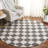 Ebony Hand Tufted Wool Pile Checkered Rug-95854283