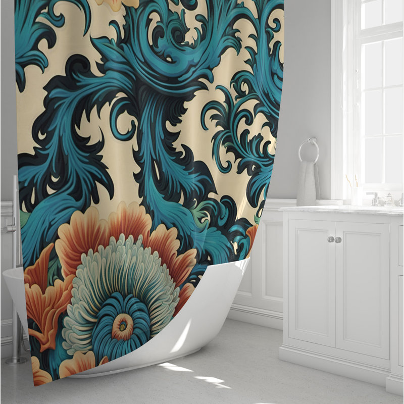 Anzley Abstract Shower Curtain, 72" H x 70" W