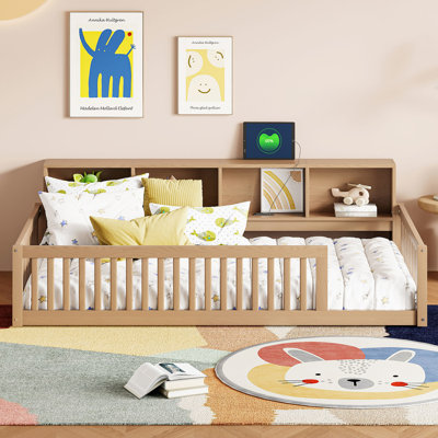Functional Floor Bed With Storage Cabinets And USB Ports, Ideal For Comfortable Sleeping And Efficient Space Utilization In Any Home