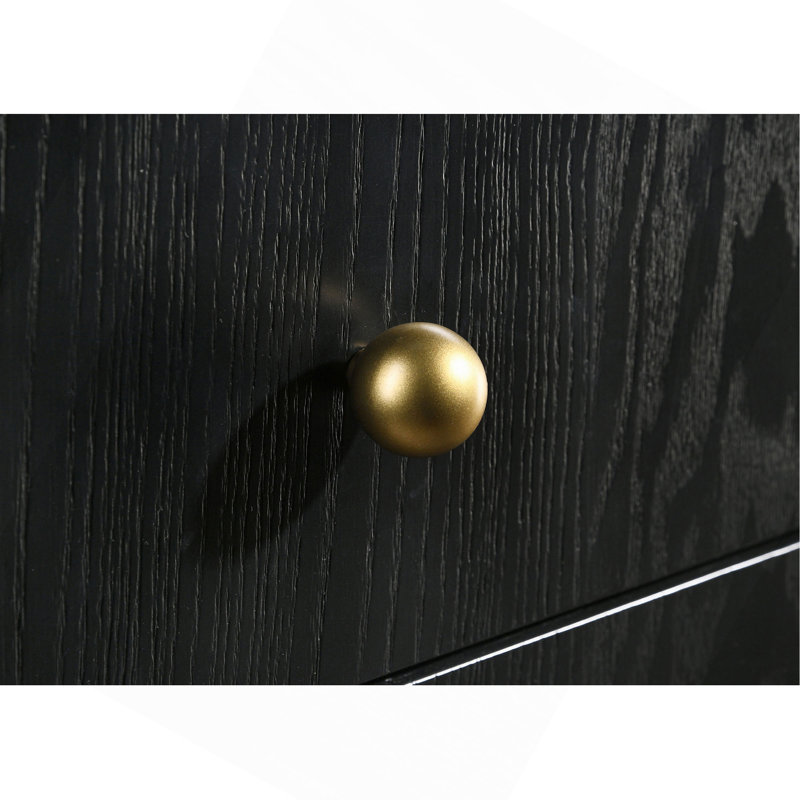 Commode rectangulaire à 8 tiroirs, Noir