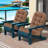 Outdoor Replacement Cushion Set  4.7" Thick High Back Seat / Back Cushions with Ties, Buckle (Set of 2)-2085944035