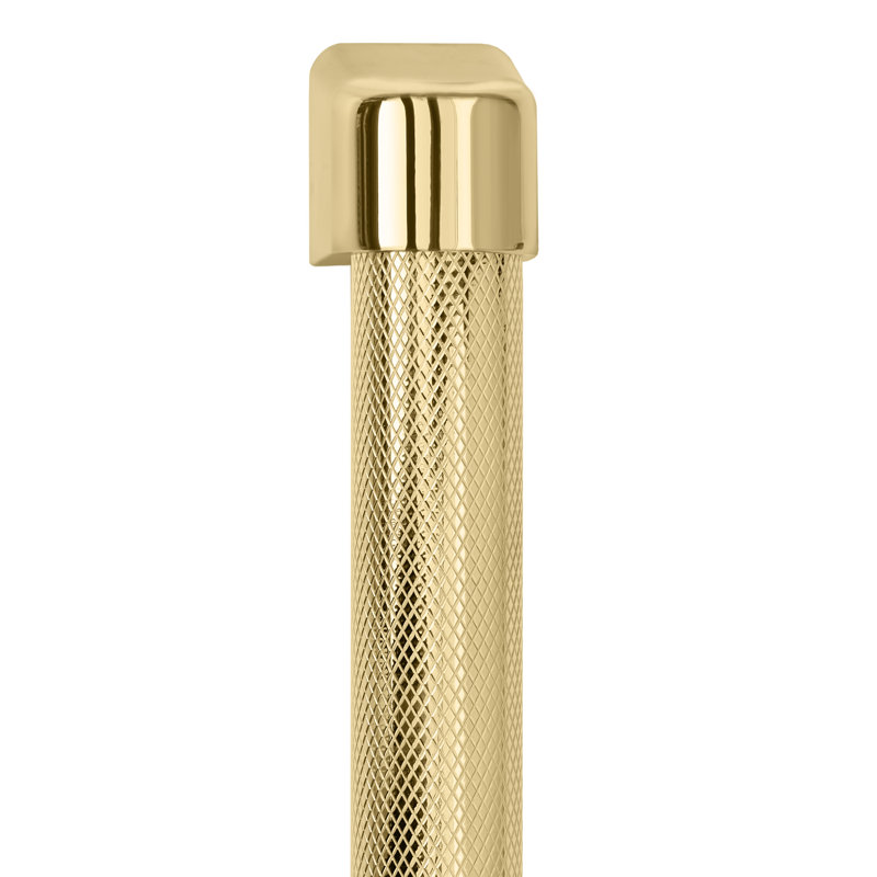 ZLINE Autograph Edition Column Refrigeration Helix Handle (Set of 1) in Matte Black, Polished Gold