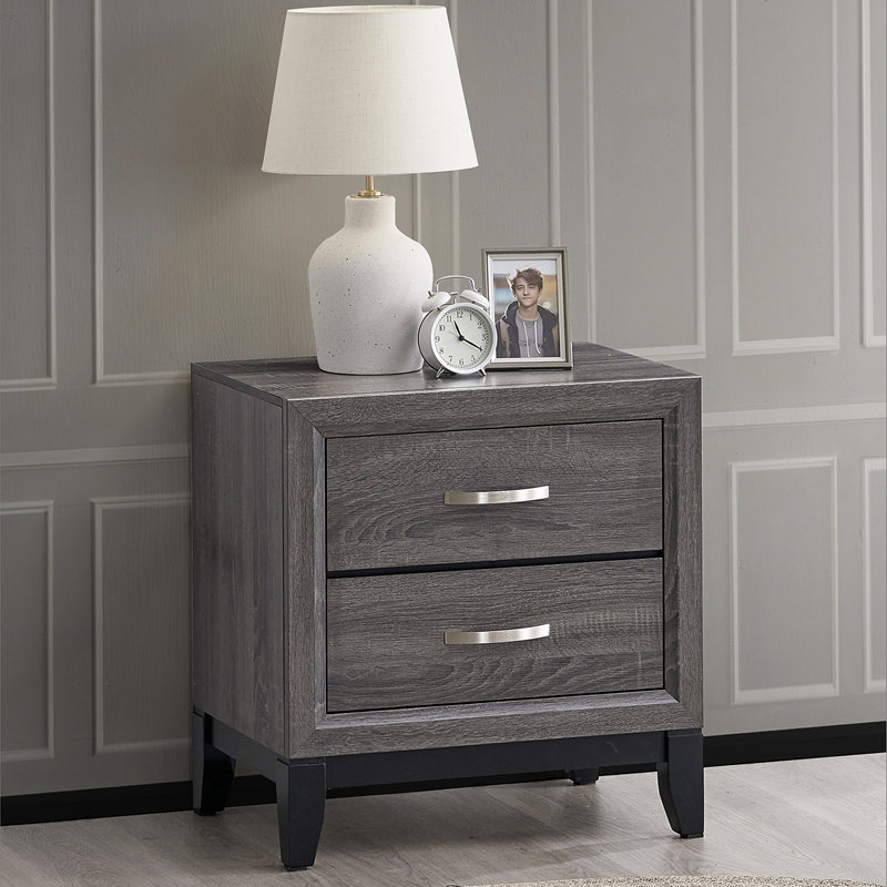 Table de chevet, gris, Gris