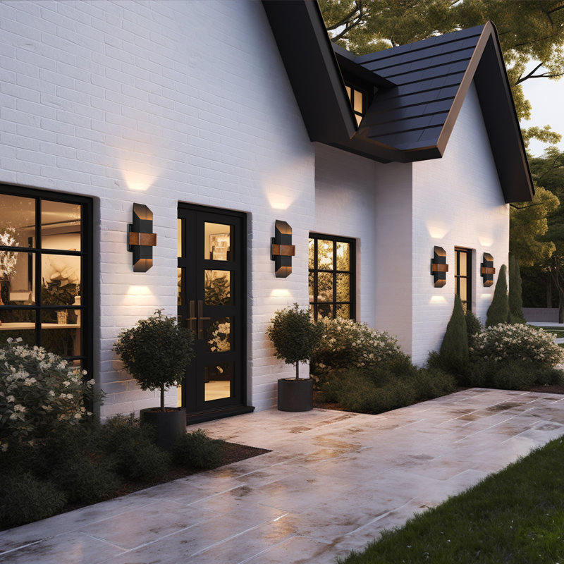 Almantas Iron LED Outdoor Wall Lights(Set of 2)